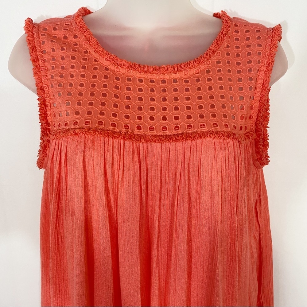 Tommy Bahama | Eyelet And Fringe Detail Dress - Vacation - Beachy - Boho - Picture 4 of 13